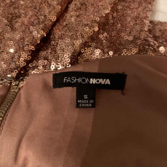 Sequence rose gold mini dress - Picture 3 of 6